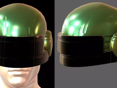 Helmet plastic mask protection pollution ball shaped  Low-poly 3D model