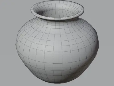 Big ceramic bowl Low-poly 3D model