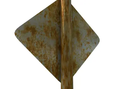 Animal Crossing in Area Road Traffic Sign 3D model
