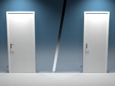 Door with handle Free low-poly 3D model