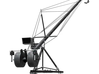 Cinema Crane Camera Silver 3D model