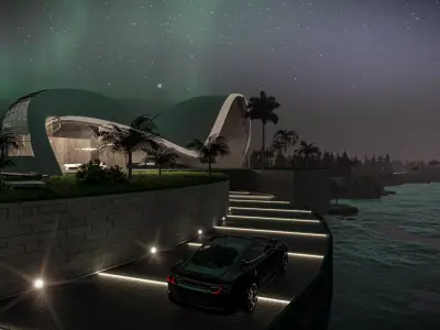 Organic Parametric Exterior Building  Amorphous Architecture 3D model