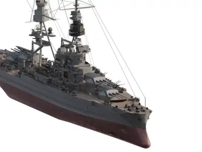 WW2 US NAVY BATTLESHIP USS OHIO 3D model