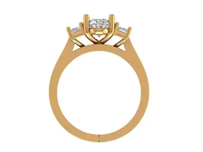 Oval Engagement Ring 3D print model shop