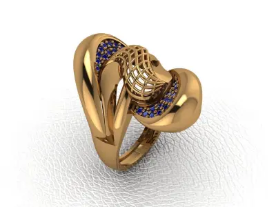 ring 8 piece drawing 3d rihone drawing ring rings ring models 3D print model