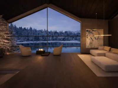 Modern Mountain House 3D model