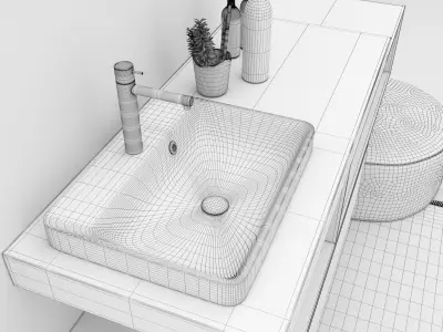 Bathroom furniture set eGo 4  3D model