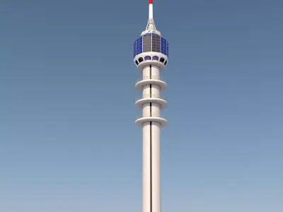 Baghdad Tower landmark in baghdad iraq Low-poly 3D model