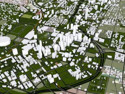 Atlanta Georgia USA Low-poly 3D model