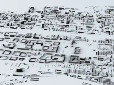 Krasnoyarsk Streets and Buildings 3D model