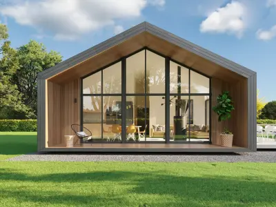 Modern Barn House 3D Exterior Rendering 3D model