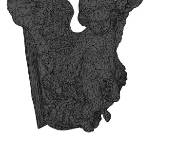 Cherub Relief Sculpture HighDetail 3D Model Low-poly 3D model