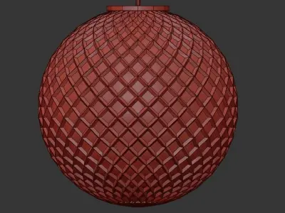 ILAZA pendant light with glass globe hanging from it 3D model