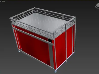 Store  market Low-poly 3D model