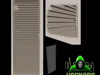 Porta de Aluminio Canelada  3D model