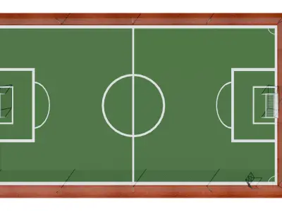 Outdoor Basketball Court 3D Model - PBR Low Poly Low-poly 3D model