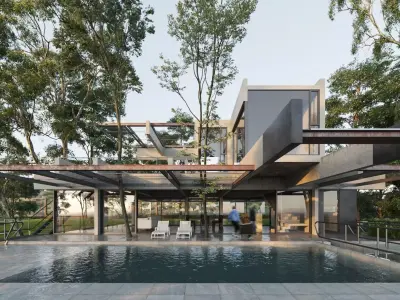 Exterior Villa 3D model get