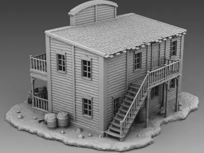 Big saloon 3D print model