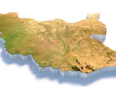 South Sudan Terrain Country 3D model
