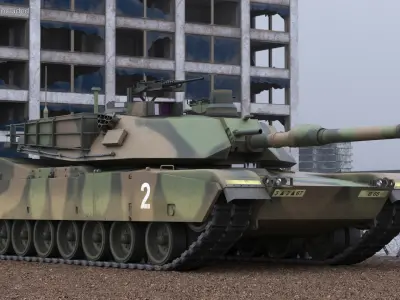  M1 Abrams Tank Rigged 
