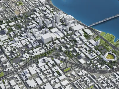 Louisville Low-poly 3D model