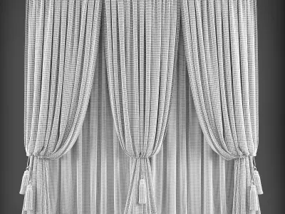 Curtains Low-poly 3D model 7