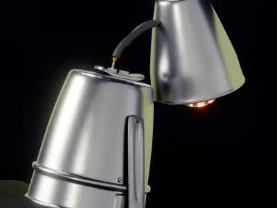sad stylized desk lamp 3D model