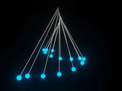 Pendulum Wave Low-poly 3D model