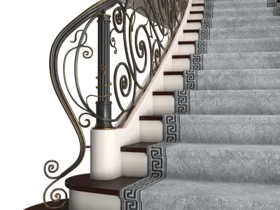 Mansion staircase 3D model