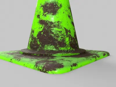 Traffic Cone V1 - 004 Low-poly 3D model