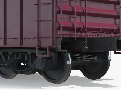  Covered Rail Cargo Boxcar X58 Maroon Color 