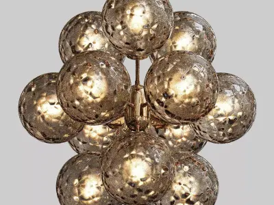 Globo Clear Five Light Chandelier 3D model