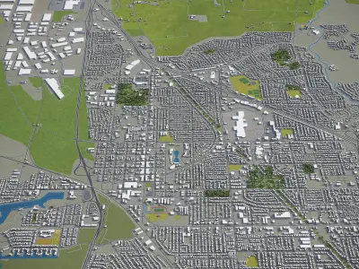 Fairfield  Low-poly 3D model