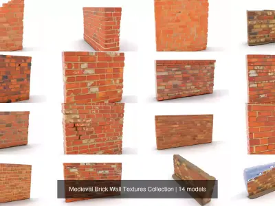 Medieval Brick Wall Textures Collection Texture