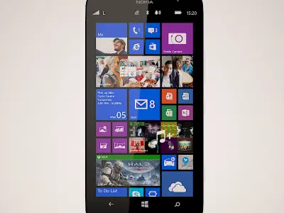 Nokia Lumia 1320 White 3D model