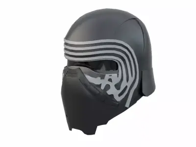 Kylo Ren Helmet Low-poly 3D model