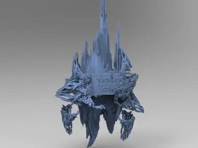 Fantasy underworld mountains 3  3D model