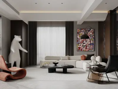 apartment interior scenes      3D model 6