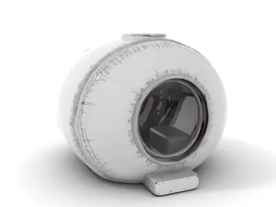 Silver Space Habitat model pack Low-poly 3D model