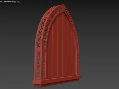 Arched Window 02 3D model