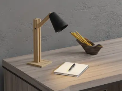 Modern Desk Lamp Design Free 3D model
