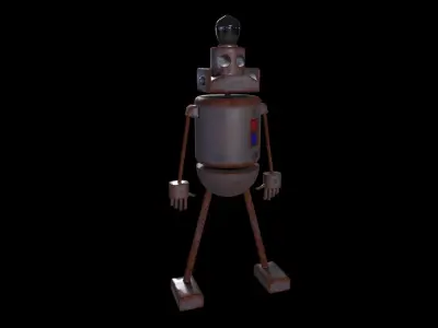 Robot Game ready - Low Poly PBR  3D Model Low-poly 3D model