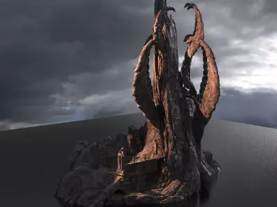 Lovecraftian nightmare rocks 3D model