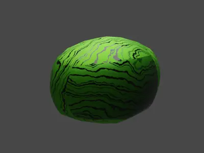 Watermelon with real dimension Free low-poly 3D model