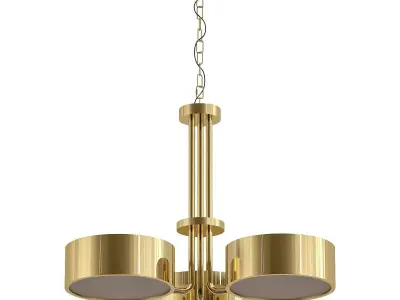 HOLLYWOOD light chandelier in brass 3D model