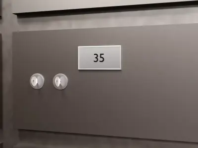 Bank Vault Low-poly 3D model