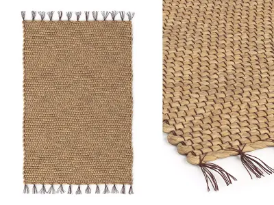 Enora Water Hyacinth Rug 90x60cm RendezVousDeco 3D model