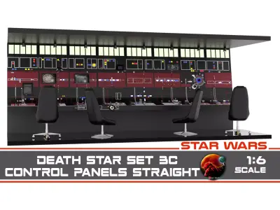 Set 3c - Control Panels Wall straight 1-6 scale Hottoys  3D print model