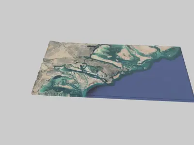 ABU DHABI City Low-poly 3D model