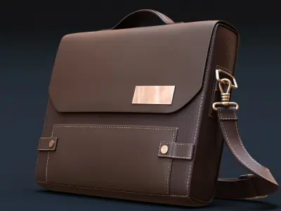 Leather Briefcase 3D model